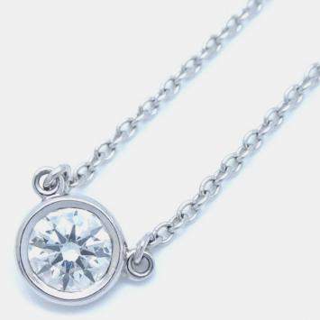 Pre Owned Tiffany & Co. Platinum and Diamond Elsa Peretti Diamonds by the Yard Pendant Necklace