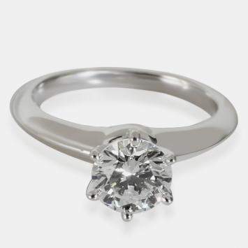 Pre Owned Tiffany & Co. Platinum and Diamond Solitaire Engagement Ring EU 49
