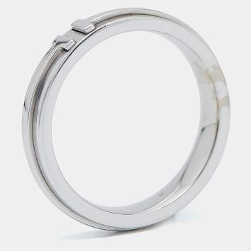 Pre Owned Tiffany & Co. Tiffany T 18k White Gold Narrow Ring Size 59