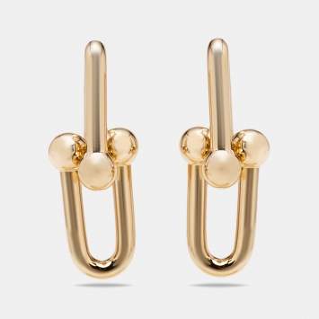 Pre Owned Tiffany & Co. Tiffany Hardwear Large Links 18k Rose Gold Earrings