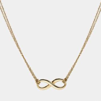 Pre Owned Tiffany & Co. Infinity 18k Yellow Gold Necklace
