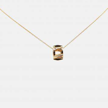 Pre Owned Tiffany & Co. 18K Yellow Gold Atlas X Open Pendant Necklace