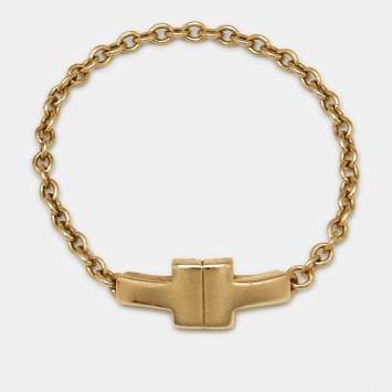 Tiffany & Co. Tiffany T 18k Yellow Gold Chain Ring 61