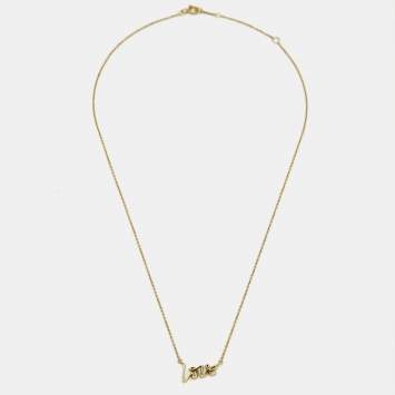 Pre Owned Tiffany & Co. Paloma Picasso Love 18k Yellow Gold Necklace
