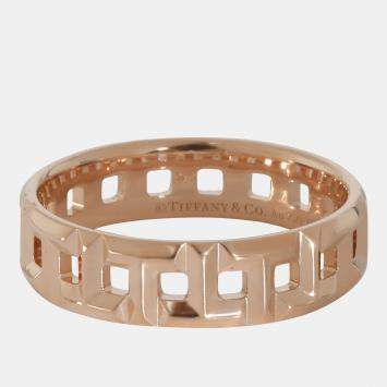 Pre Owned Tiffany & Co. 18K Rose Gold  Tiffany Tiffany True Wide Ring EU 59