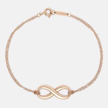 Pre Owned Tiffany & Co. Infinity 18k Yellow Gold Chain Bracelet