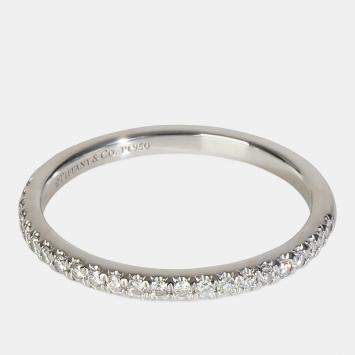 Pre Owned Tiffany & Co. Tiffany Soleste Platinum, Diamond Band Ring EU 56