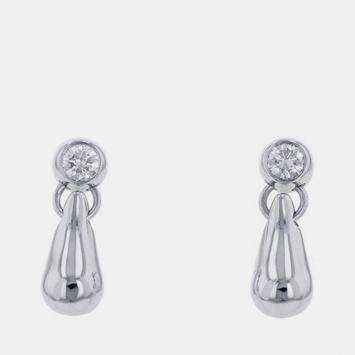 مملوكة مسبقًا Tiffany & Co. Teardrop Elsa Peretti Platinum Diamond Earrings