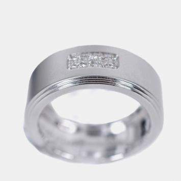 Pre Owned خاتم زواج تيفاني & كو ذهب أبيض ألماس مقاس أوروبي 52