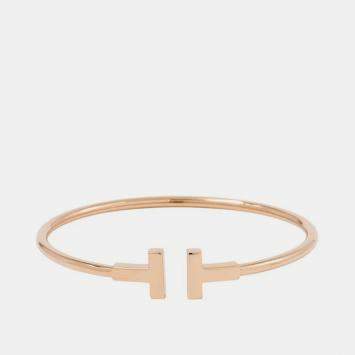 مملوكة مسبقًا Tiffany & Co. T-Wire 18K Rose Gold Cuff Bracelet