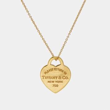 Pre Owned Tiffany & Co. Return To Tiffany 18k Yellow Gold Necklace