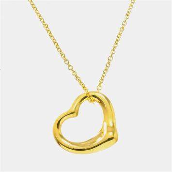 Pre Owned Tiffany & Co. 18K Yellow Gold Open Heart Necklace