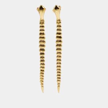Pre Owned Tiffany & Co. Elsa Peretti Viper 18k Yellow Gold Earrings