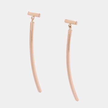 Pre Owned Tiffany & Co. T-Wire Bar 18K Pink Gold Earrings
