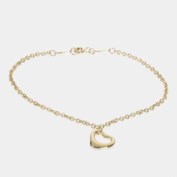 Pre Owned سوار تيفاني & كو. ذهب أصفر عيار 18 قلب مفتوح إلسا بريتي