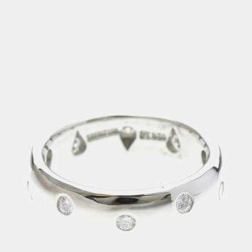 Pre Owned Tiffany & Co. Etoile Platinum Diamonds Band Ring EU 45