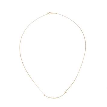 Pre Owned Tiffany & Co. Tiffany T Smile Diamond 18k Yellow Gold Necklace