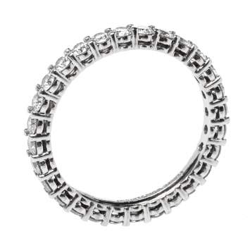 Pre Owned Tiffany & Co. Embrace Diamond Platinum Eternity Band Ring 50