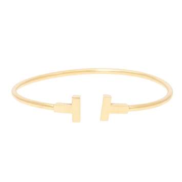 Pre Owned Tiffany & Co. T Wire 18K Yellow Gold Bracelet