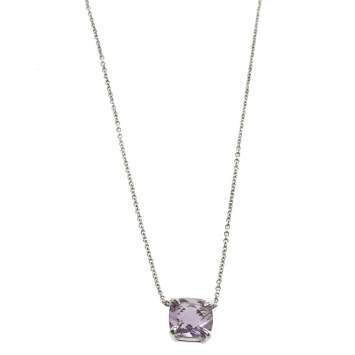 Pre Owned Tiffany & Co. Amethyst Silver Pendant Necklace