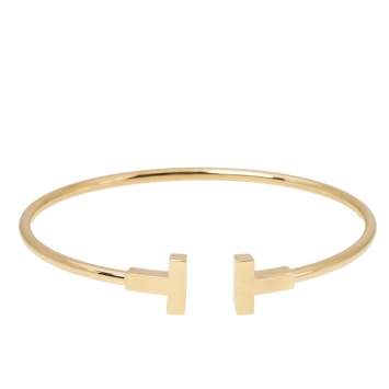 Pre Owned Tiffany & Co. T Wire 18K Yellow Gold Bracelet