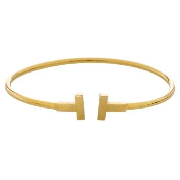Pre Owned Tiffany & Co. T Wire 18K Yellow Gold Bracelet