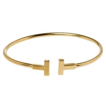 Pre Owned Tiffany & Co. Tiffany T Wire 18K Yellow Gold Bracelet