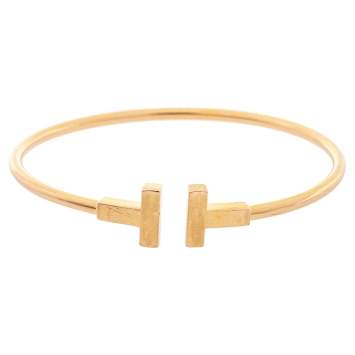 Pre Owned Tiffany & Co. T Wire 18K Rose Gold Bracelet