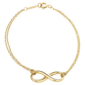 Pre Owned Tiffany & Co. Infinity 18K Yellow Gold Bracelet 