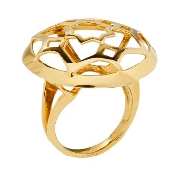 Pre Owned Tiffany & Co. Paloma Picasso 18K Yellow Gold Zellige Statement Ring Size 53