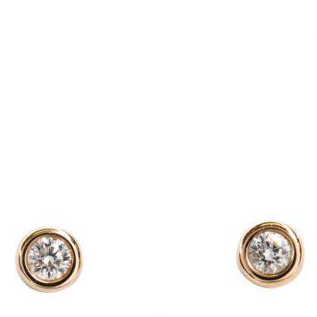 Pre Owned Tiffany & Co. Else Peretti Diamond By The Yard 18K Rose Gold Diamond Earrings