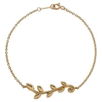 Pre Owned Tiffany & Co. Paloma Picasso® 18K Yellow Gold Olive Leaf Vine Bracelet