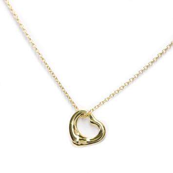 Pre Owned Tiffany & Co. Elsa Peretti Open Heart 18K Yellow Gold Necklace