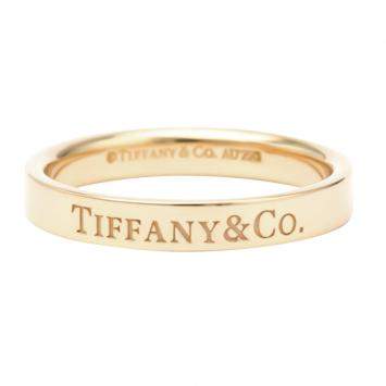 Pre Owned Tiffany & Co. 18K Rose Gold Flat Band Ring Size EU 52