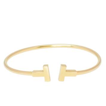 Pre Owned Tiffany & Co. Tiffany T Wire 18K Yellow Gold Bracelet