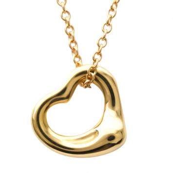 Pre Owned Tiffany & Co. Elsa Peretti Open Heart 18K Rose Gold Necklace