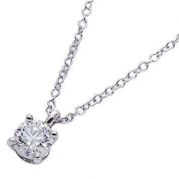 Pre Owned Tiffany & Co. Solitaire Platinum Diamond Necklace 