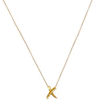 Pre Owned Tiffany & Co. Paloma's Graffiti X Pendant 18k Yellow Gold Necklace