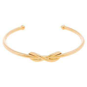 Pre Owned Tiffany & Co. Infinity 18k Yellow Gold Open Cuff Bracelet