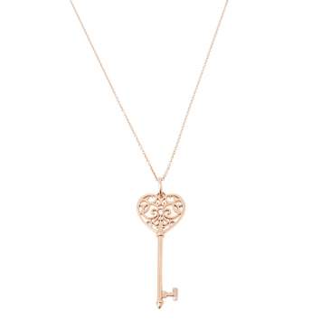Pre Owned Tiffany & Co. Tiffany Enchant Key Diamond 18K Rose Gold Pendant Necklace