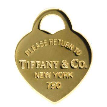 Pre Owned Tiffany & Co. Return To Tiffany Heart Tag 18K Yellow Gold Charms and Pendants