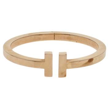Pre Owned Tiffany & Co. Square 18k Yellow Gold Cuff Bracelet M