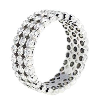 Pre Owned Tiffany & Co. Jazz Diamond Platinum Ring Size 54.5