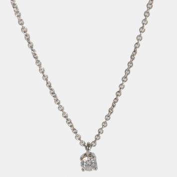 Pre Owned Tiffany & Co. Solitaire Platinum Diamond Necklace