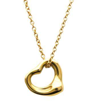 Pre Owned Tiffany & Co. Elsa Peretti Open Heart 18K Rose Gold Necklace