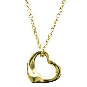 Pre Owned Tiffany & Co. Elsa Peretti Open Heart 18K Yellow Gold Necklace
