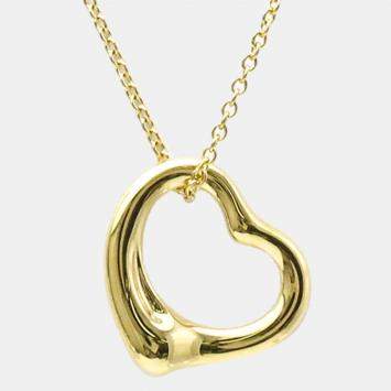 Pre Owned Tiffany & Co. Elsa Peretti Open Heart 18K Yellow Gold Necklace