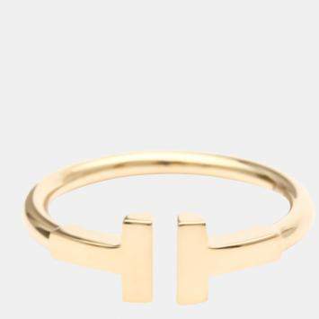 Pre Owned Tiffany & Co. T Wire 18K Rose Gold Ring EU 49