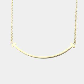 Pre Owned Tiffany & Co. Tiffany T Small 18K Yellow Gold Necklace 