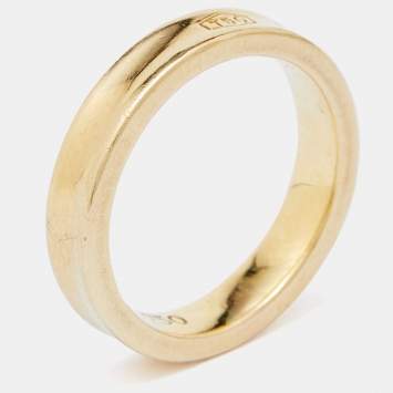Pre Owned Tiffany & Co. Tiffany 1837 18k Yellow Gold Band Ring Size 51
